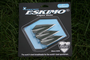 Zwickey Eskimo 2 Blade Glue On Broadheads. 11/32",  3 pack.