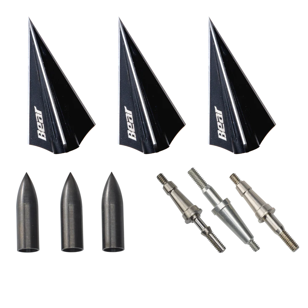 Bear RazorHead VWS 3-Blade Broadhead Kit, 150, 175, 200, and 250 Grains