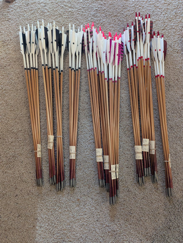 Footed Wood Arrows by Rusty's Feet, 1/2 Dozen