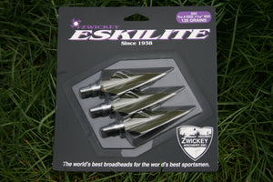 Zwickey Eskilite, 4 Blade, Screw In Broadheads 5/16", 135 grains, 3 pack