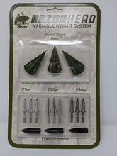 Bear RazorHead VWS Double Bevel Broadhead Kit, 150, 175, 200, and 250 Grains