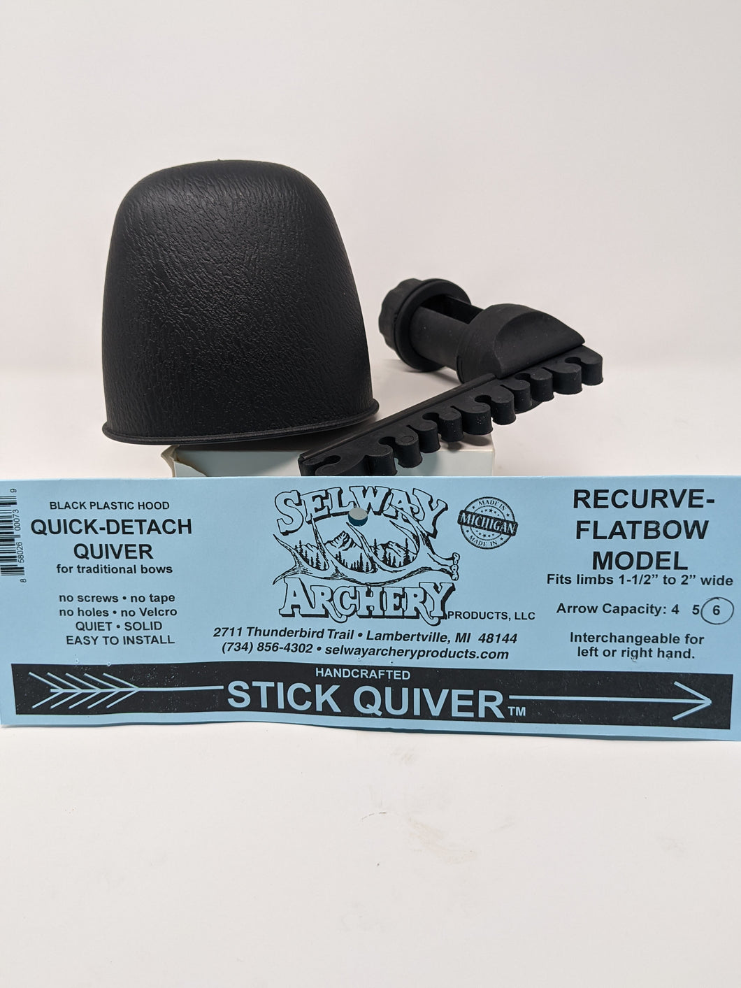 Selway Quick Detach Recurve Bow Quiver w/Plastic Hood
