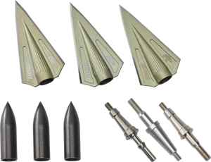 Bear RazorHead VWS Double Bevel Broadhead Kit, 150, 175, 200, and 250 Grains